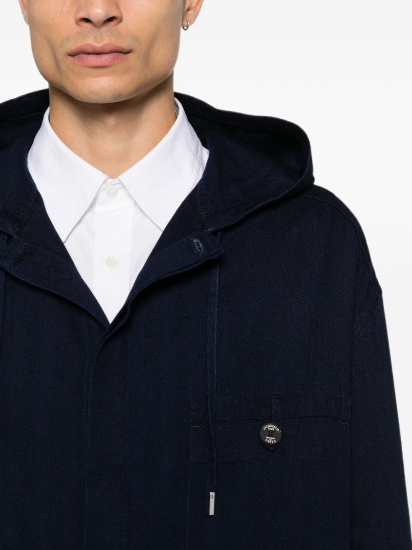 Jacquemus Hooded Long-Sleeved Concealed Placket Casual Shirt