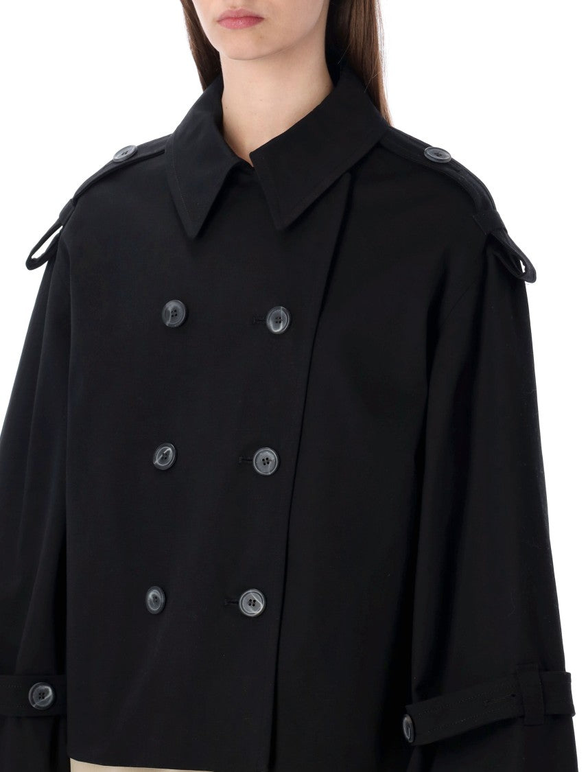By Malene Birger Alisandra Oversized Cropped Trench Jacket