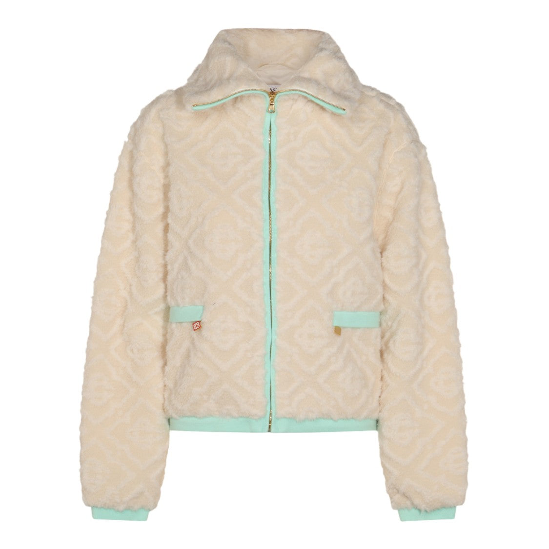 Casablanca Textured Plush Jacket With Geometric Pattern