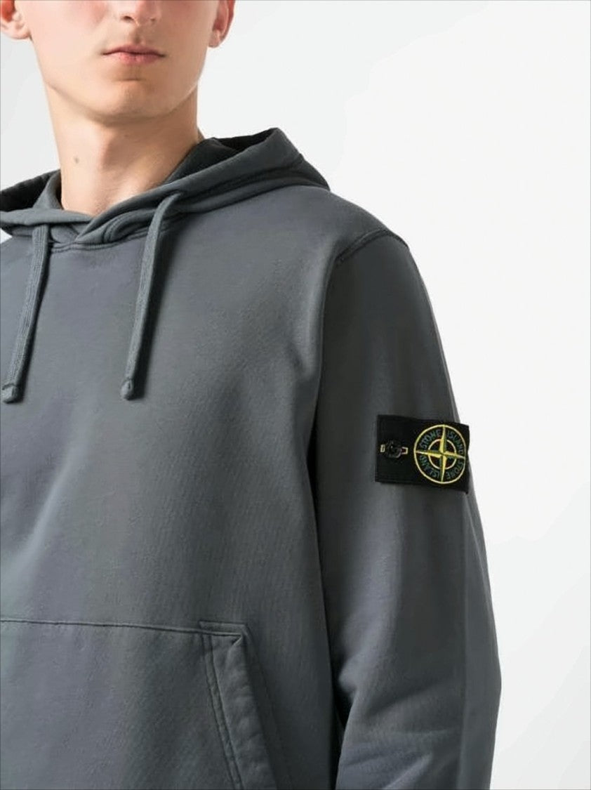 Stone Island Muted Grey Hooded Sweatshirt
