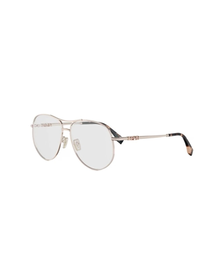 Fendi Gold Fe50142u Oval Metal Adjustable Frames