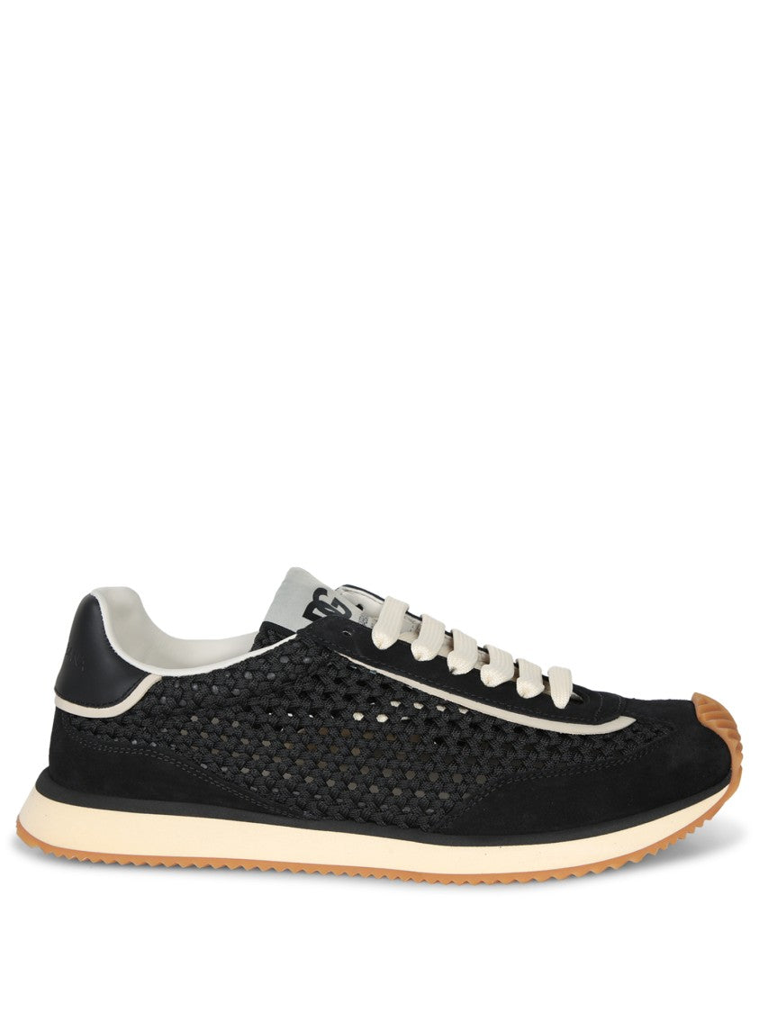Dolce & Gabbana Low-Top Sneakers With Leather