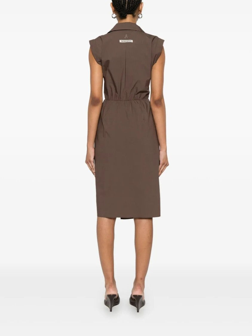 Patrizia Pepe Wrap Dress With Deep V-Neckline