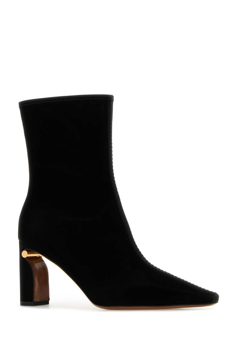 Alexander Mcqueen Black Fabric Ankle Boots