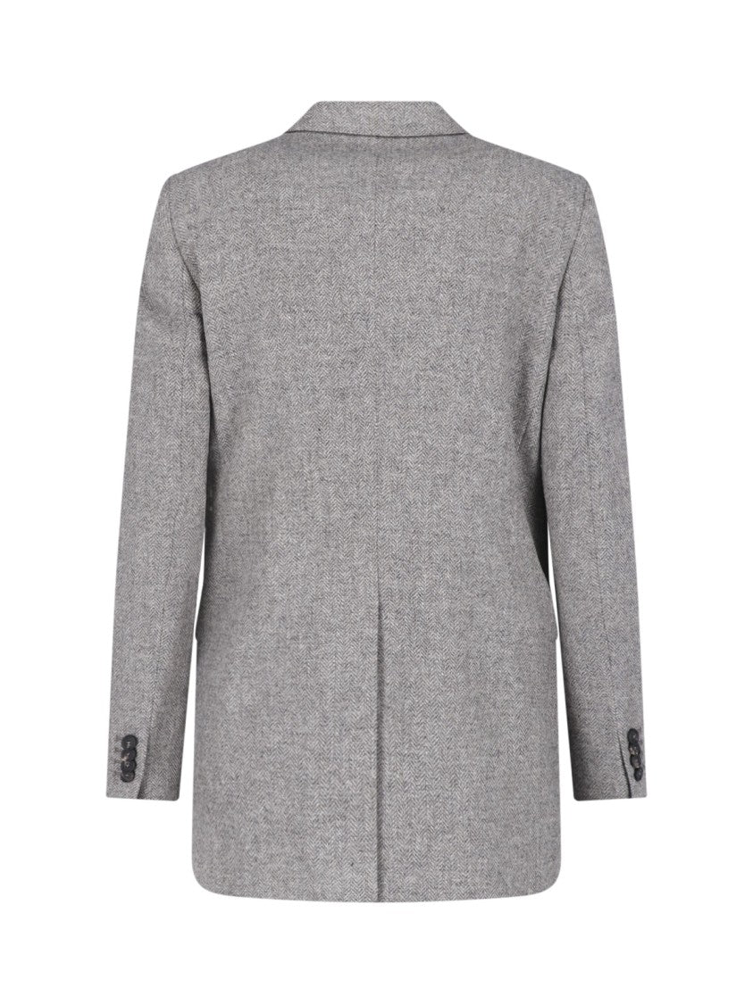 Tagliatore Double-Breasted Virgin Wool Blazer With Classic Lapel