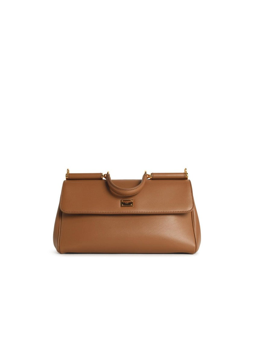 Dolce & Gabbana 'My Sicily' Calf Leather 'Plongé' Caramel Handbag