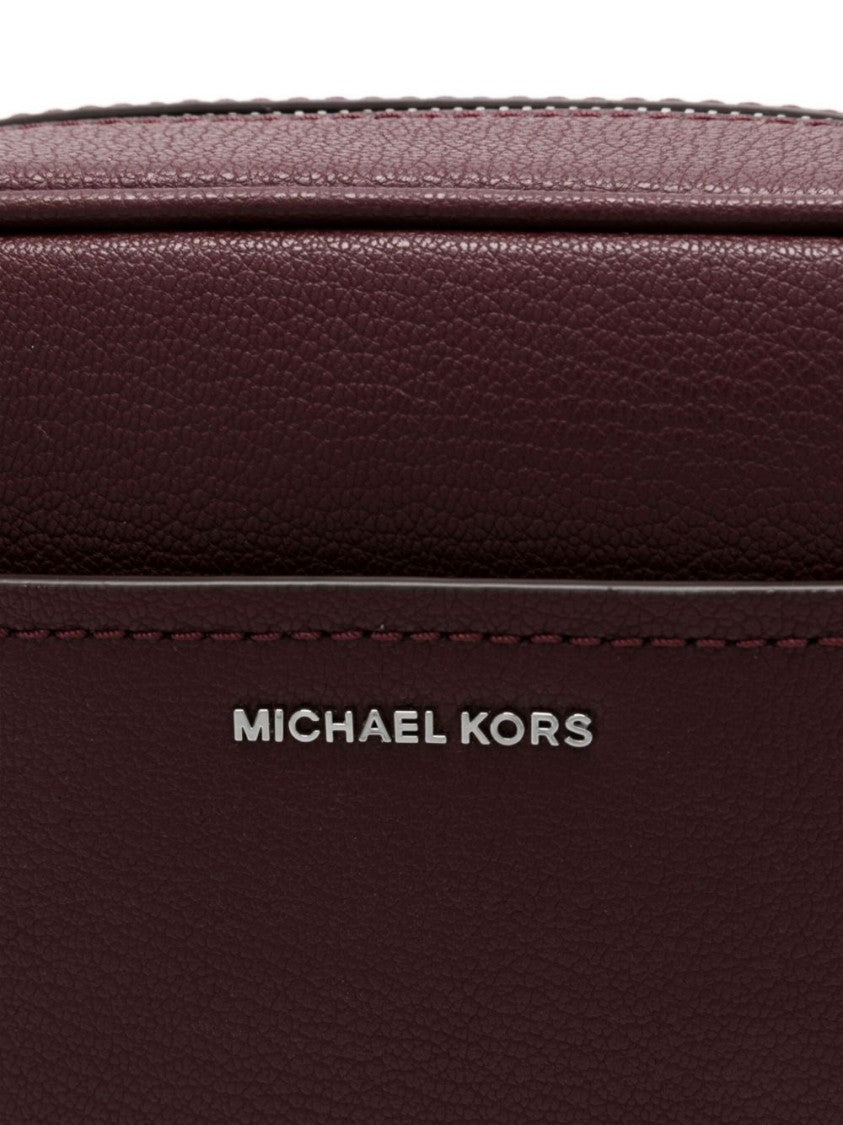 Michael Kors Structured Calfskin Shoulder Bag With Zip Closure