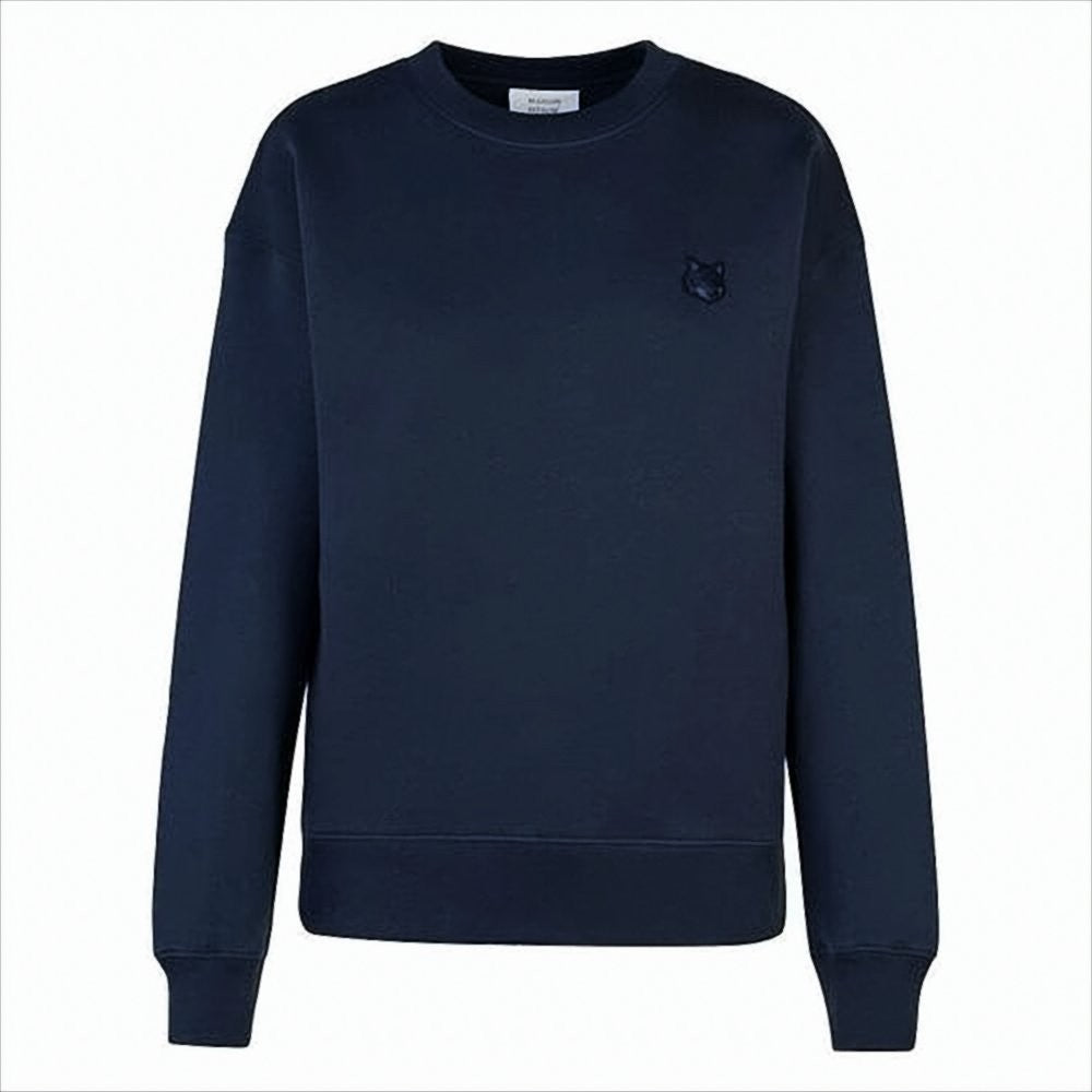 Maison Kitsuné Long-Sleeve Cotton Top With Embroidered Fox Emblem