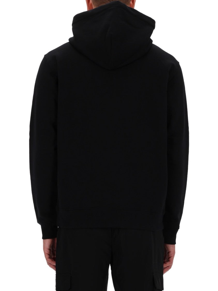 Versace Jeans Couture Black Relaxed-Fit Logo Hoodie