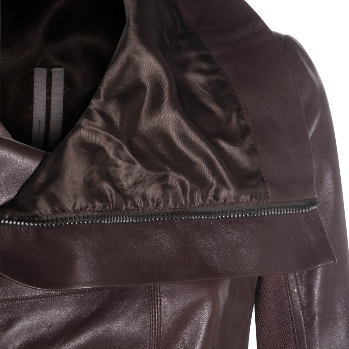 Rick Owens Black Oversized Jacket With High Collar