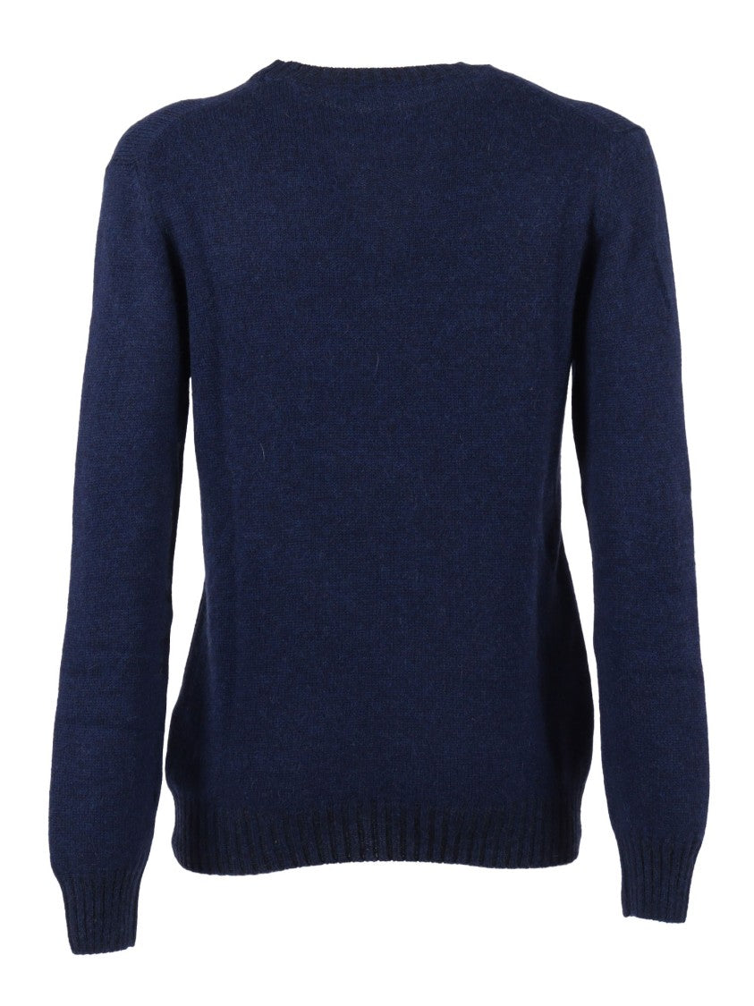 Sette Fili Cashmere Crew Neck Sweater In Soft Alpaca Blend
