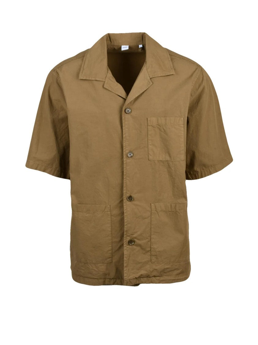 Aspesi Turquoise Boxy Patch Pocket Cotton Casual Shirt