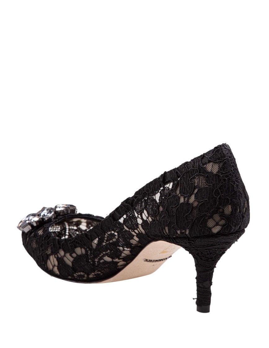 Dolce & Gabbana Bellucci Black Lace Pumps