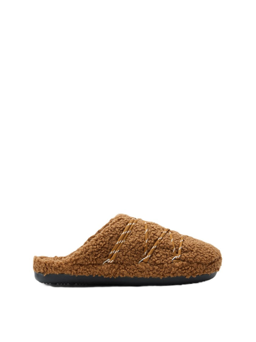 Moon Boot Brown Teddy Slippers
