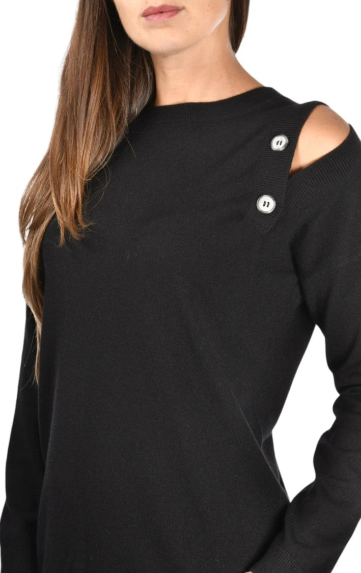 Paolo Fiorillo Capri Black Crew Neck Sweater
