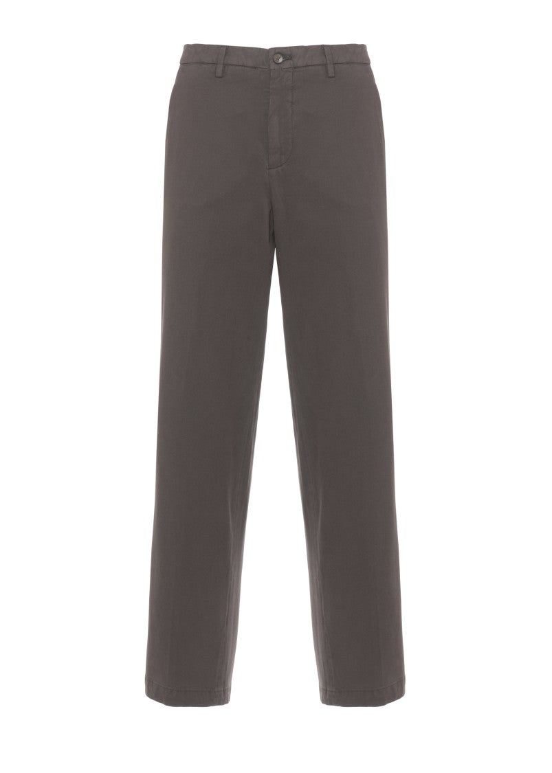 Briglia 1949 Brown Jeangw Cotton-Blend Straight-Leg Pants