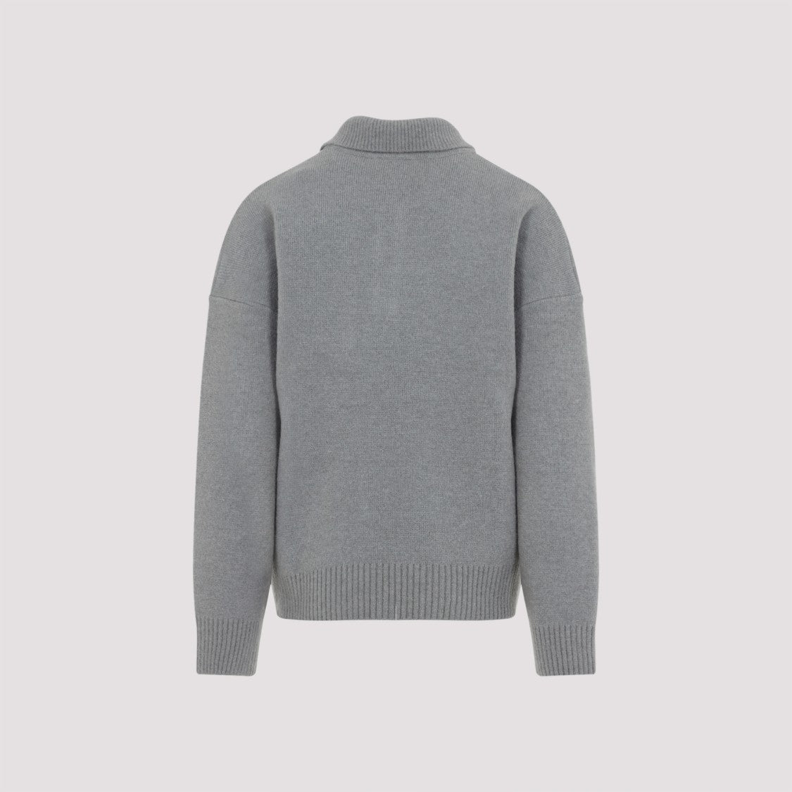 Ami Paris Adc Grey Alpaca Polo
