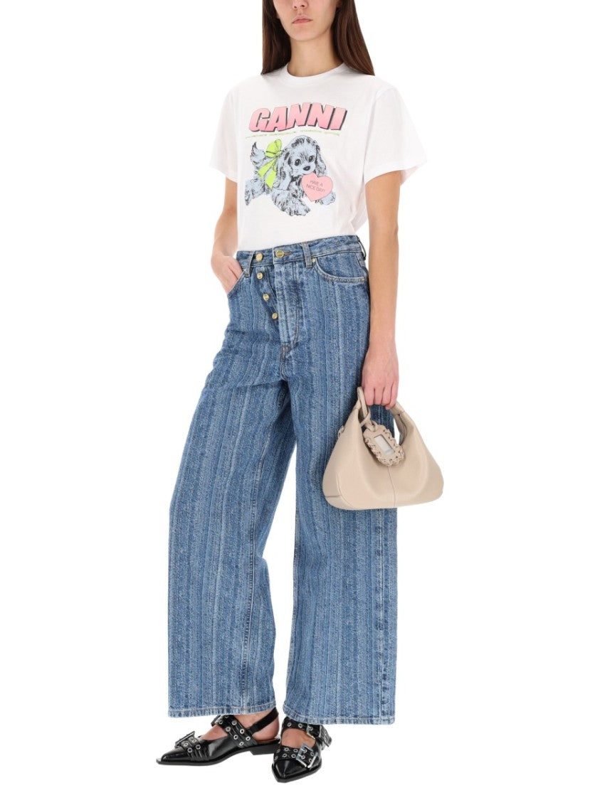 Ganni Baggy Striped Jeans