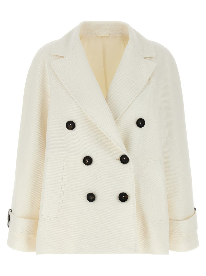 Brunello Cucinelli Double-Breasted Blazer With Adjustable Straps