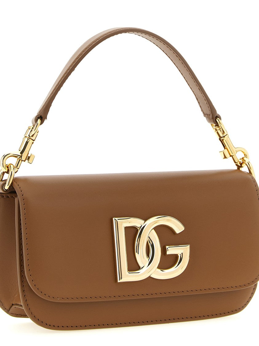 Dolce & Gabbana Rectangular Brown Calf Leather Handbag