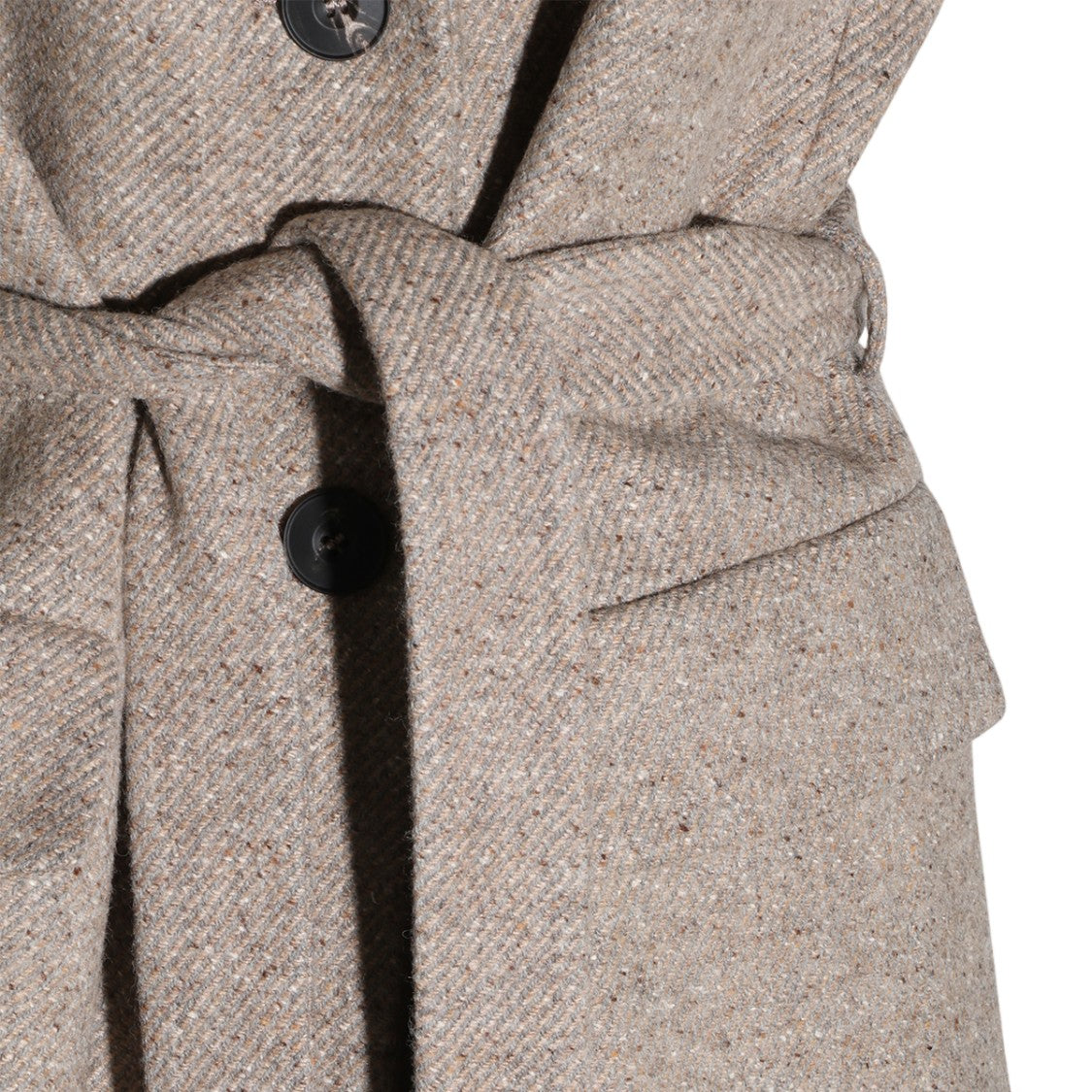 Antonelli Firenze Tailored Sleeveless Notched Lapel Belted Blazer