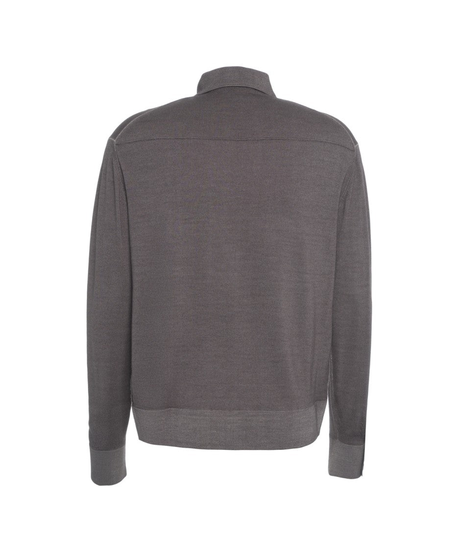 Paolo Pecora Finely Knit Shirt With Classic Collar