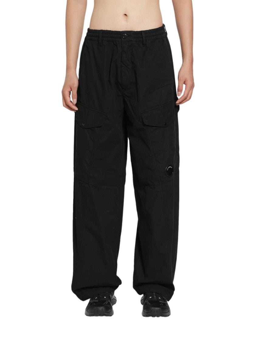 C.P. Company Black Relaxed Fit Casual Lens Trousers