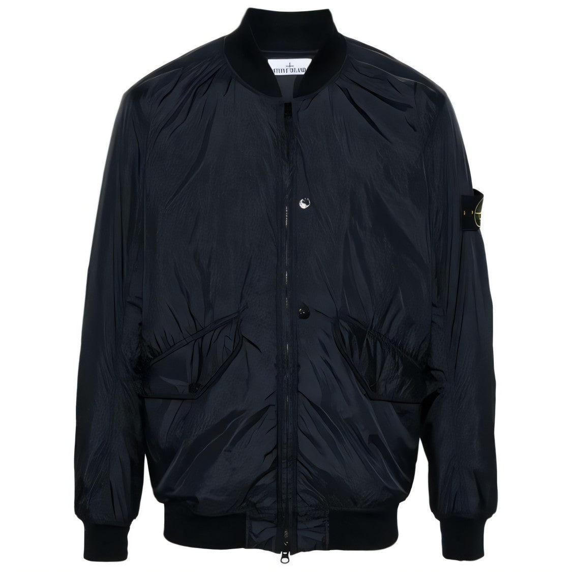 Stone Island Blue Stone Island Jacket With Ribbed Cuffs