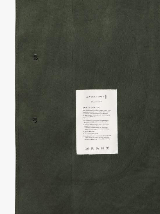 Mackintosh Mid-Length Minimalist Cotton Raincoat With Concealed Placket