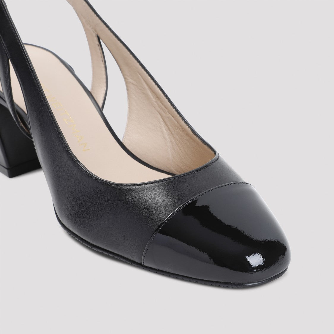 Stuart Weitzman Sleek 50 Black Nappa Leather Sandals