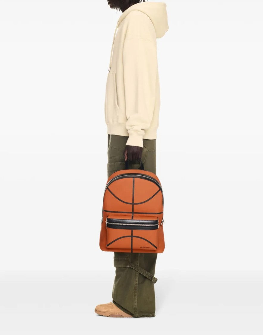 Off-White Basket Round Logo Backpack