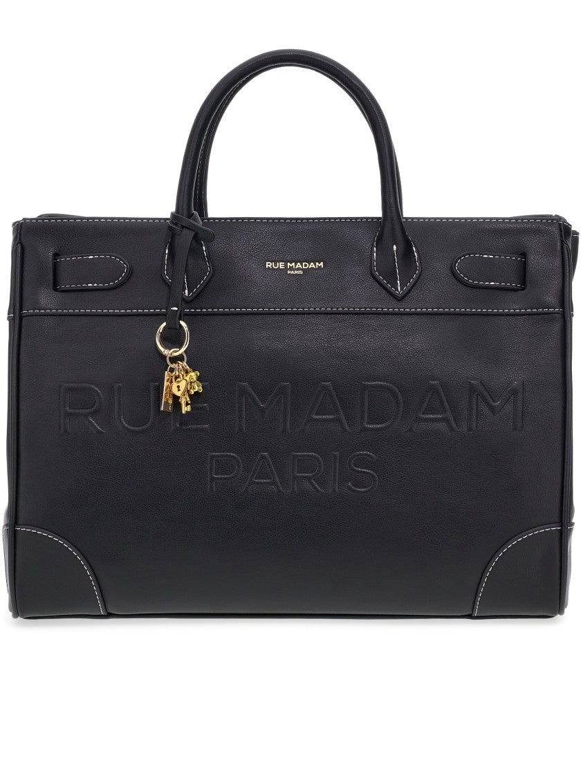 Rue Madam Paris Structured Tote Bag With Embossed Detailing And Gold-Tone Hardware