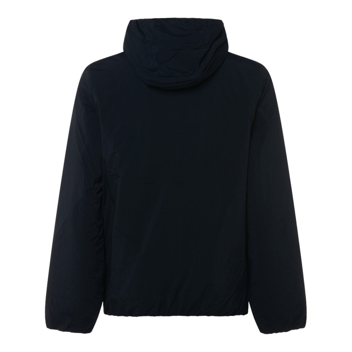 K-Way Blue Jacket With Multicolor Stripe Detail