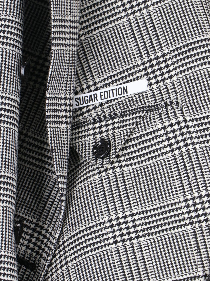 Lardini Double-Breasted Blazer – Grey Check