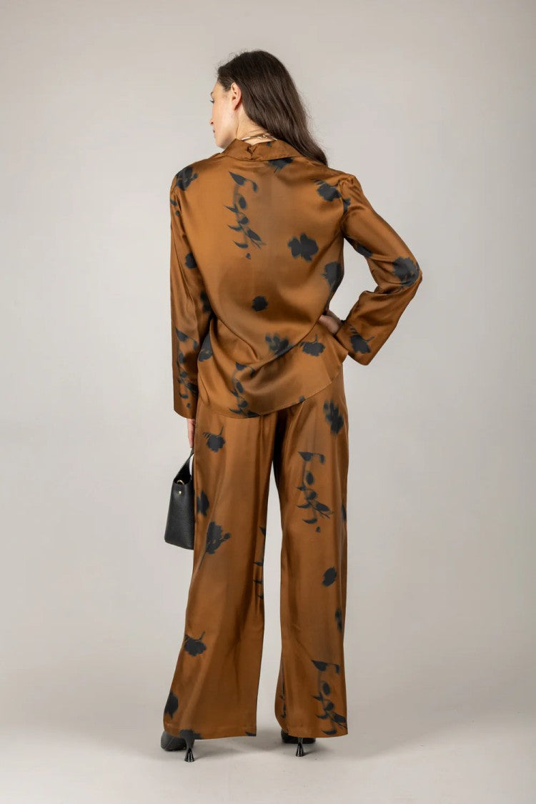 Max Mara Eraclea Silk Blouse With Abstract Floral Design