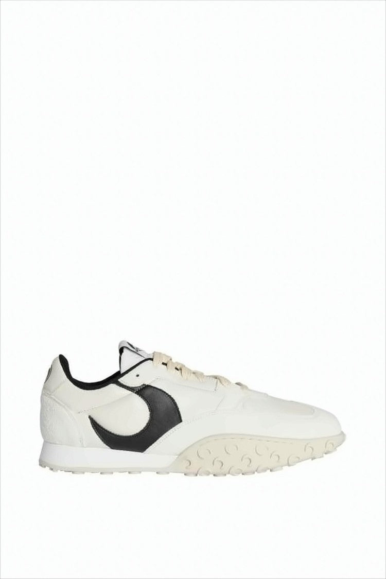 Marine Serre Smooth Leather Sneakers With Contrasting Design