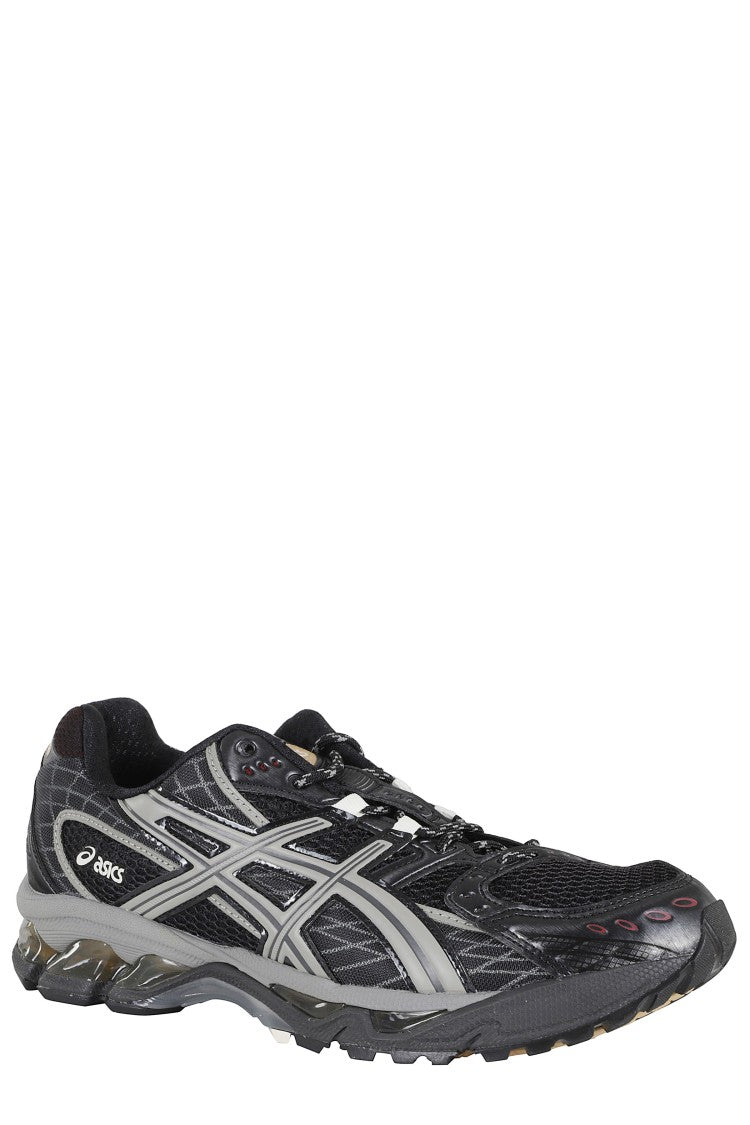 Asics Black Gray Gel Nimbus Asymmetric Polyester Sneakers