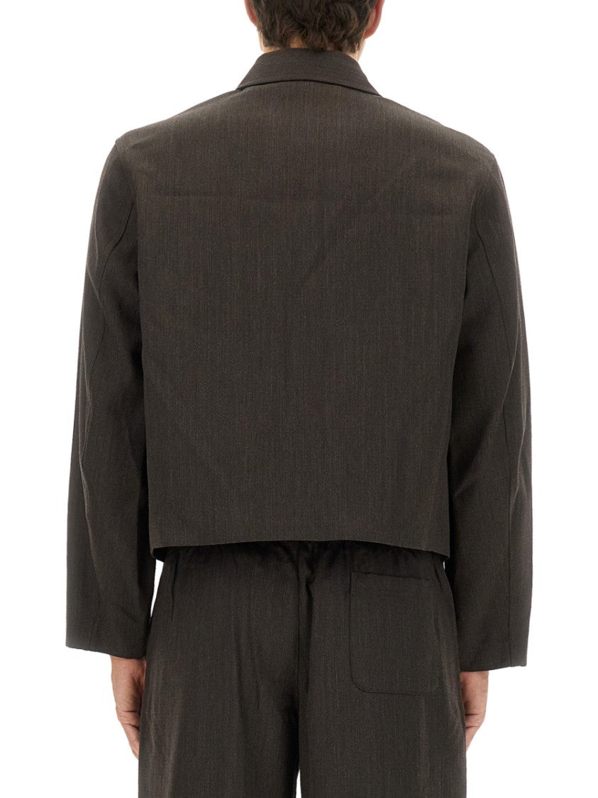Our Legacy Cropped Wool Jacket With Boxy Silhouette