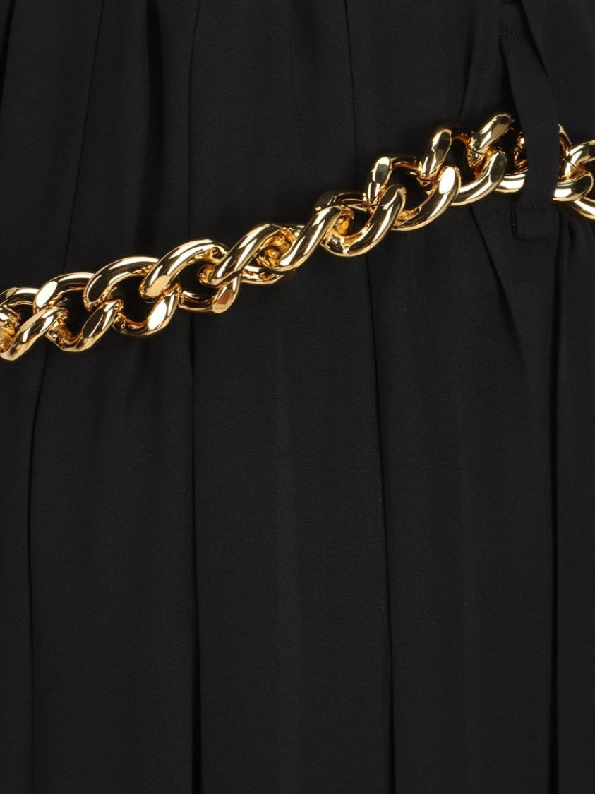Balenciaga Chain-Detail Pleated Skirt