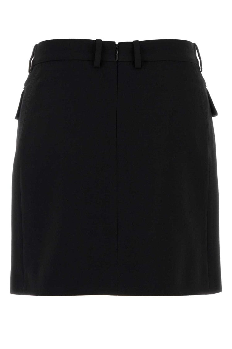 Balenciaga Black Twill Mini Skirt