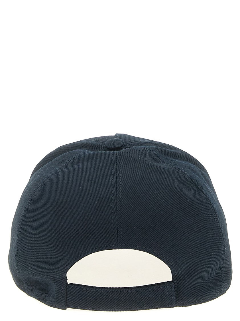 Fendi Cotton Canvas Cap With Fendi Terry Patch And Adjustable Strap