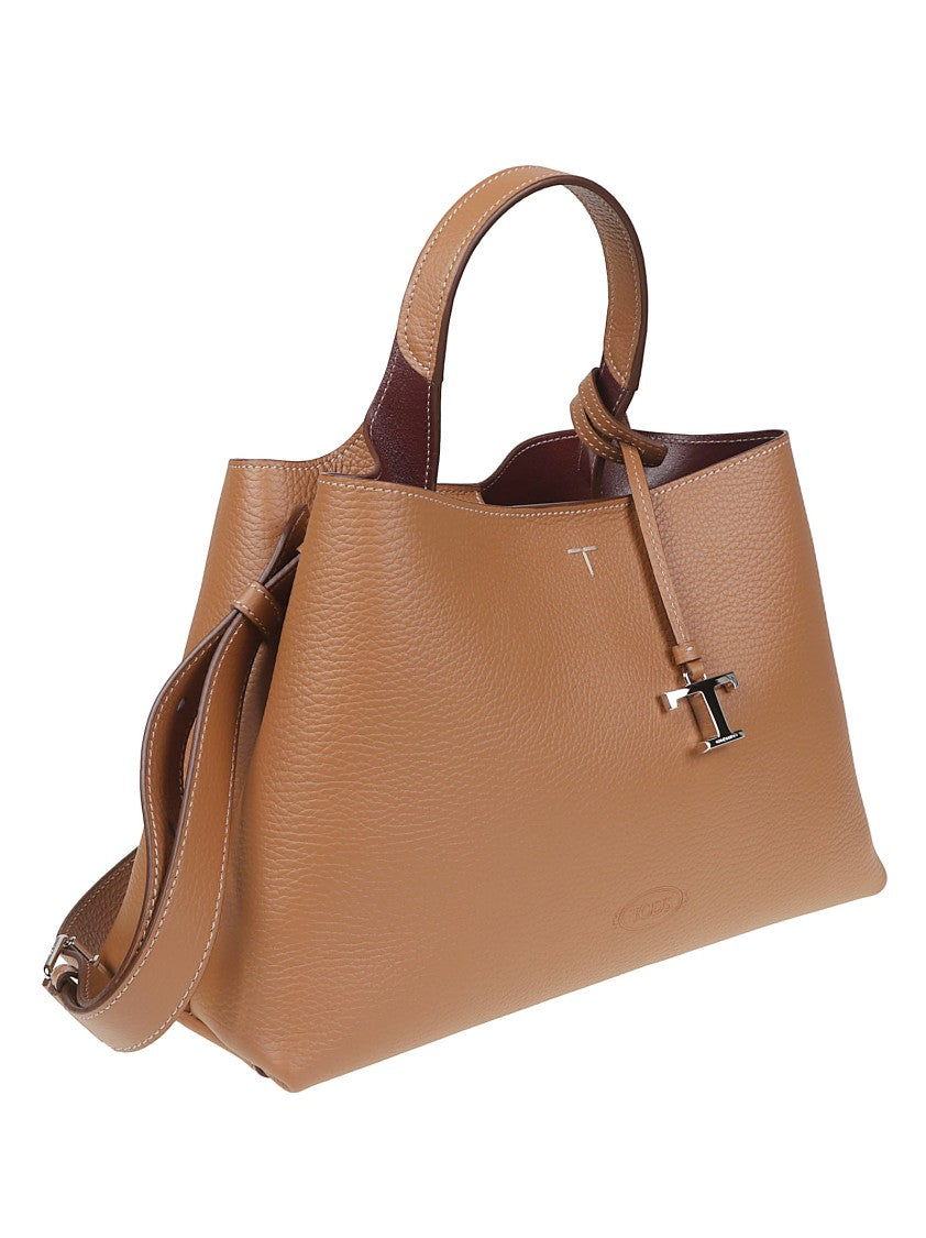 Tod's Small Apa Trapezoidal Brown Leather Handbag