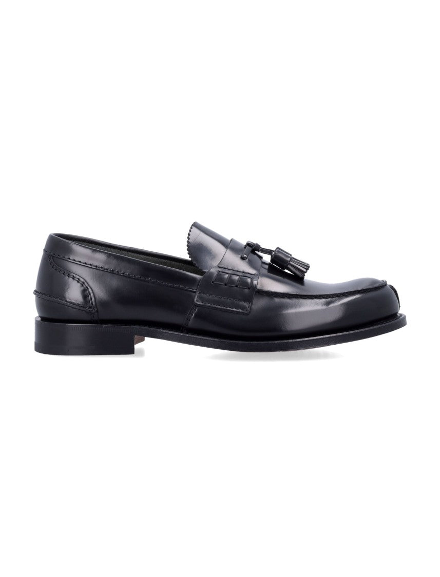 Church's Tiverton Polished Black Leather Tassel Loafers