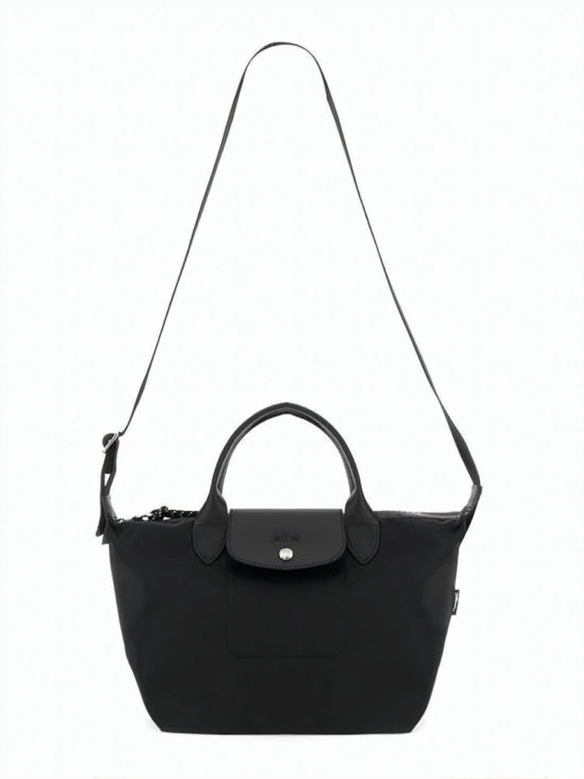 Longchamp Rectangular Top-Handle Bag With Calf Leather Accents