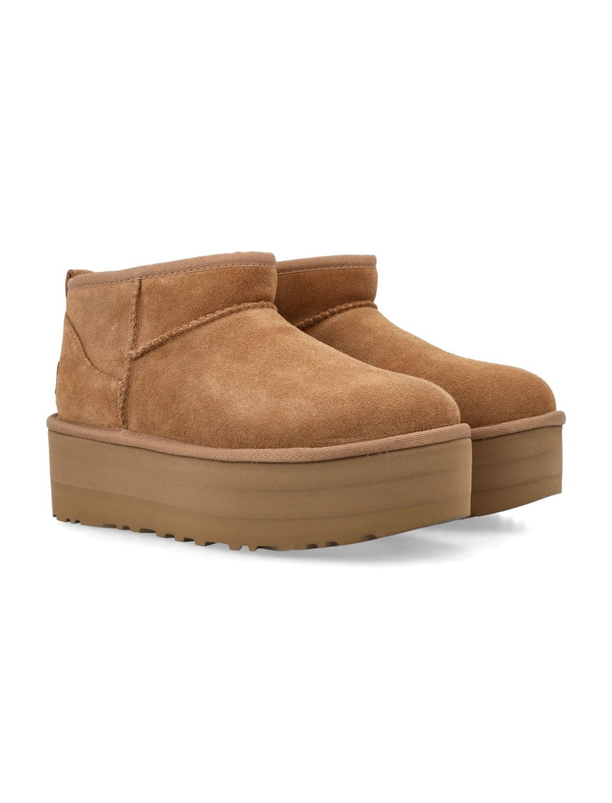 Ugg Classic Ultra Mini Platform Suede Ankle Boots