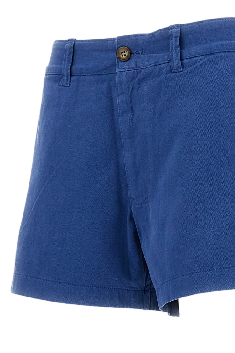 Polo Ralph Lauren Thigh-Length Flared Cotton Shorts With Structured Design