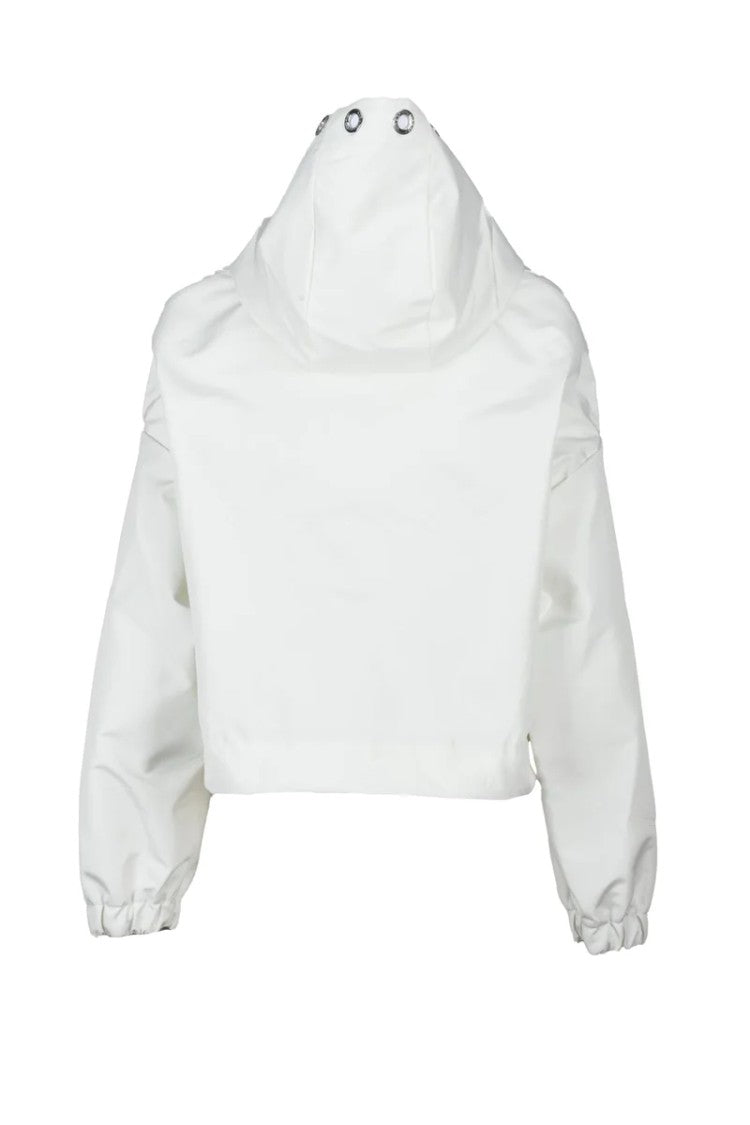 Khrisjoy Cropped Polyester Coat - White