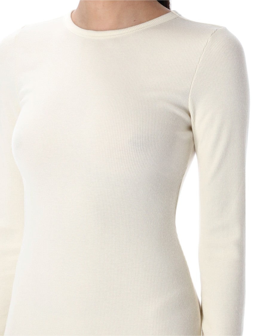 Eterne Long Sleeve Crewneck Mini Dress