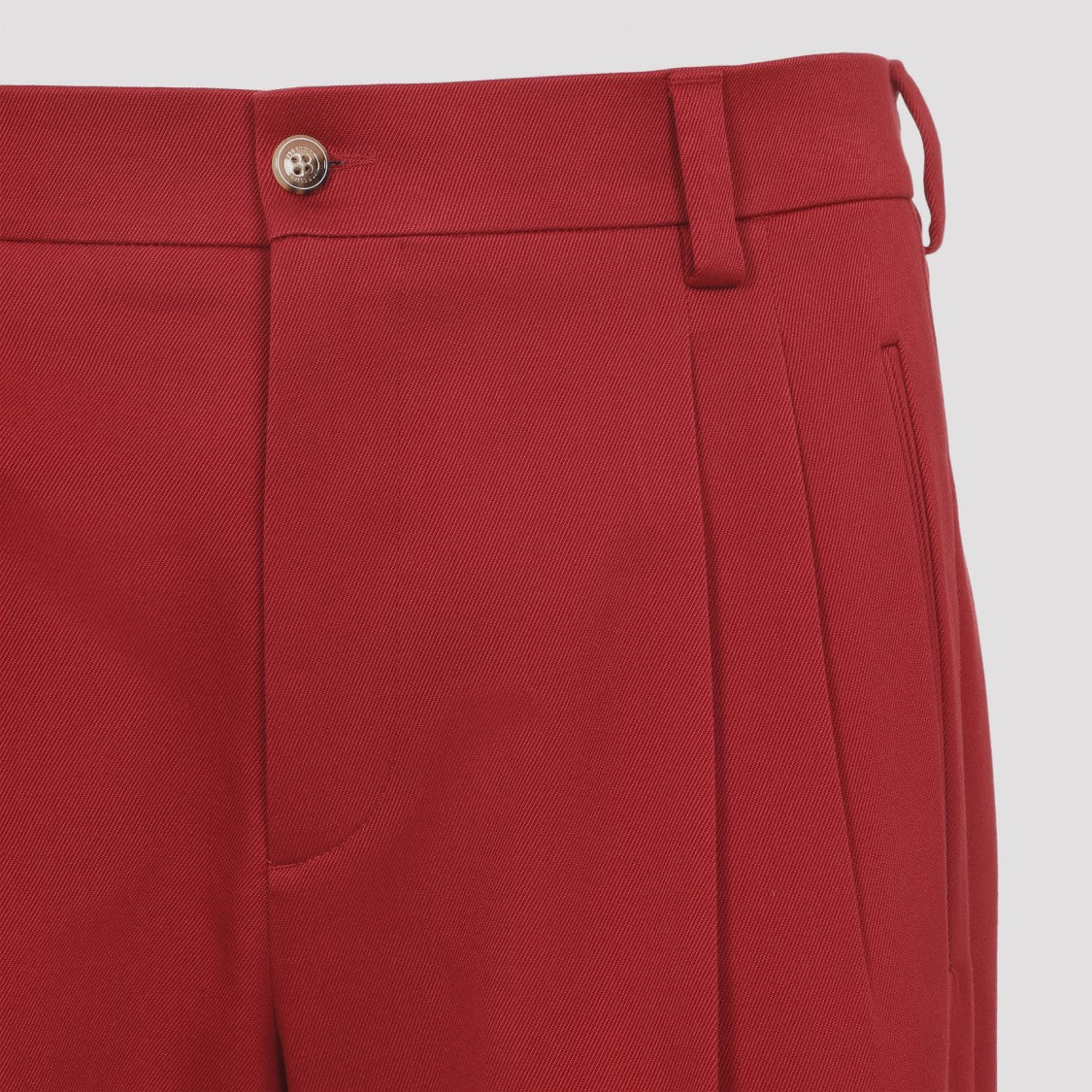 Valentino Raspberry Red Cotton Trousers