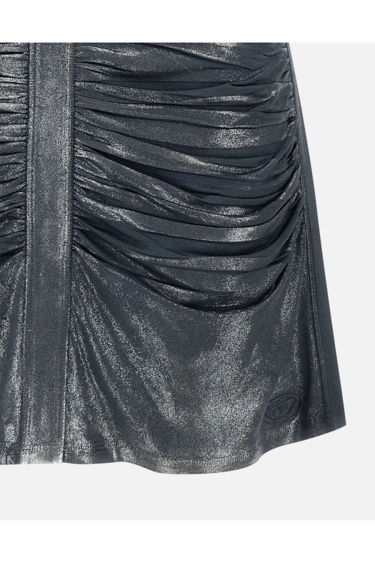 Diesel Gathered Multicolor Skirt With Soft Shine